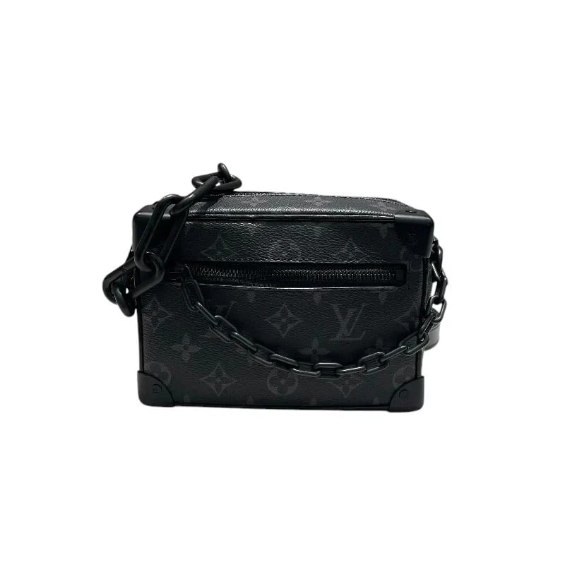 LOUIS VUITTON MINI SOFT TRUNK PVC SHOULDER BAG: LOUIS VUITTON Mini Soft Trunk PVC Shoulder Bag Brand: LOUIS VUITTON Type/Style: Handbag Material: Pvc Color: Black Size: W: 18cm / H: 12cm / D: 7cm Accessories: None Accessories Notice: Wh
