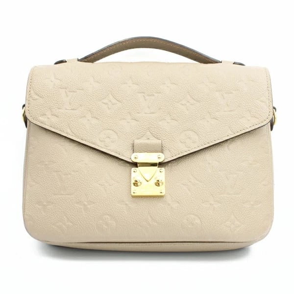 LOUIS VUITTON POCHETTE MTIS MM MONOGRAM EMPREINTE: Louis Vuitton Pochette M?tis MM Monogram Empreinte Brand: Louis Vuitton Type/Style: Handbag Material: Monogram Empreinte Color: beige Size: W:25cm ? H:19cm ? D:4cm Accessories: None Accessories