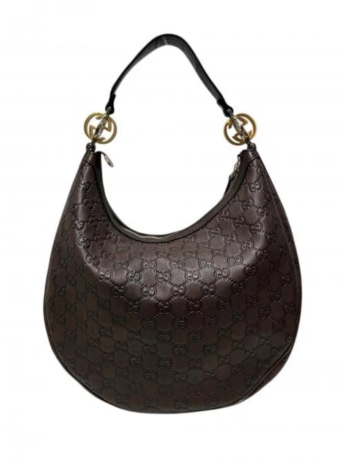 GUCCI ONE SHOULDER BAG: GUCCI One Shoulder Bag Brand: GUCCI Type/Style: Handbag Material: Guccissima Color: Dark Brown Size: H:25.0cm / W:30.0cm / D:11.0cm Accessories: None Accessories Notice: When purchasing pre-owned