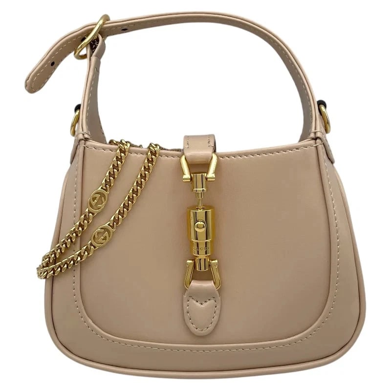 GUCCI JACKIE NANO BAG BEIGE SHOULDER BAG: GUCCI Jackie Nano Bag Beige Shoulder Bag Brand: GUCCI Type/Style: Handbag Material: Leather Color: beige Size: W: 14.5cm / H: 10cm / D: 3cm Accessories: None Accessories Notice: When purchasing
