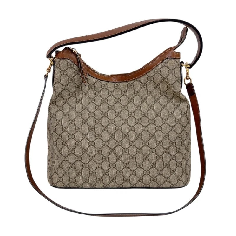 GUCCI GG SUPREME HOBO BAG GG SHOULDER BAG: GUCCI GG Supreme Hobo Bag GG Shoulder Bag Brand: GUCCI Type/Style: Handbag Material: Gg Supreme Color: Beige / GD Hardware Size: W: 33cm / H: 30cm / D: 14cm Accessories: None Accessories N