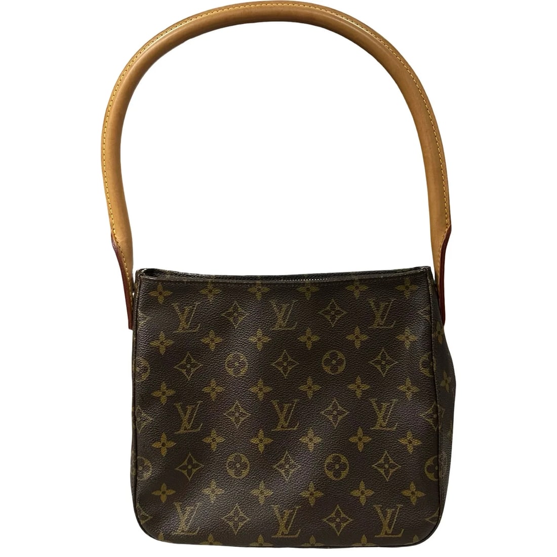 LOUIS VUITTON LOOPING MM MONOGRAM SHOULDER BAG: LOUIS VUITTON Looping MM Monogram Shoulder Bag Brand: LOUIS VUITTON Type/Style: Handbag Material: Monogram Color: Brown Size: W: 24cm / H: 21cm / D: 10cm Accessories: None Accessories Notice: When