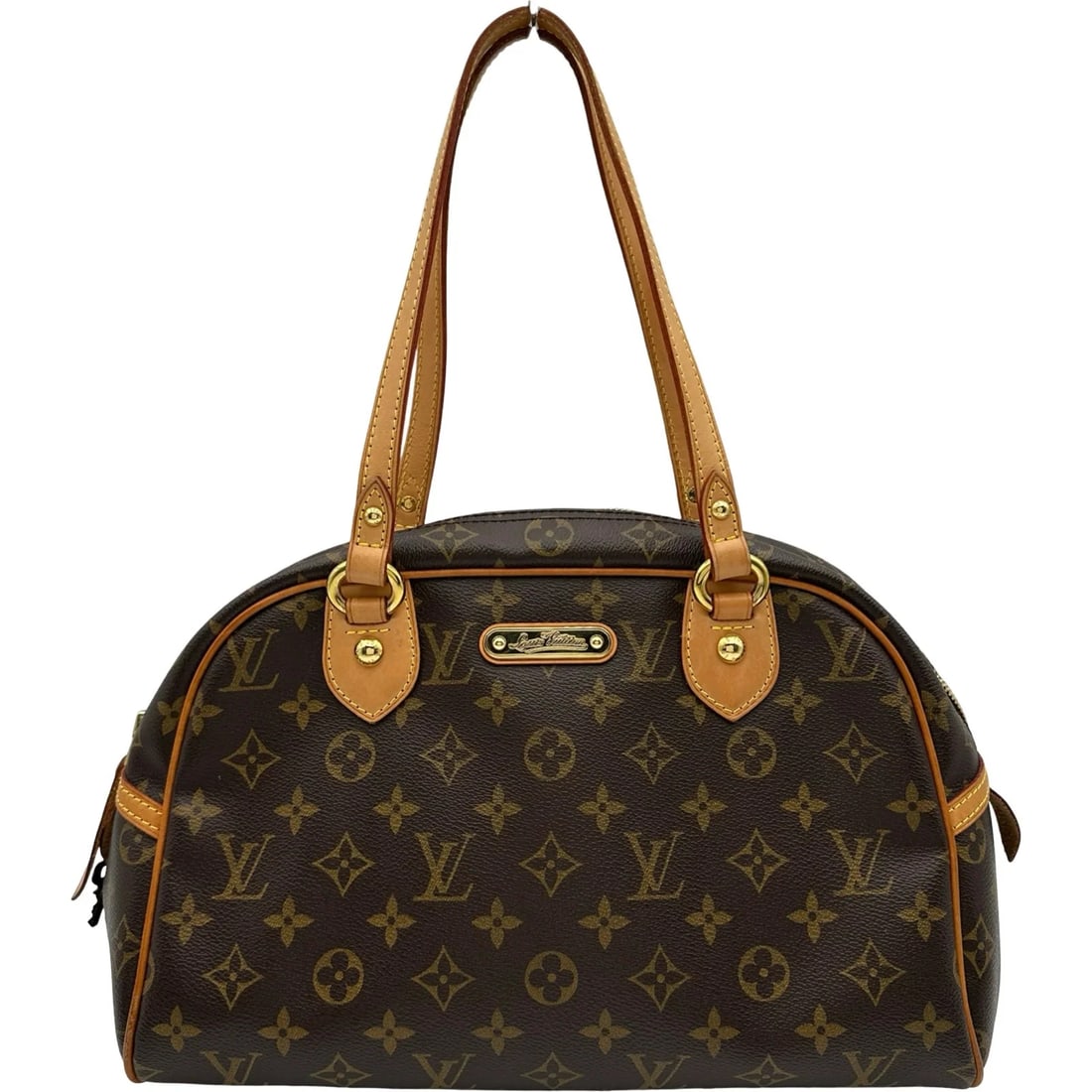 LOUIS VUITTON MONTORGUEIL PM BROWN MONOGRAM SHOULDER BAG (1 of 6)