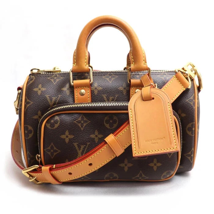 LOUIS VUITTON KEEPALL 25 SHOULDER BAG MONOGRAM: LOUIS VUITTON Keepall 25 Shoulder Bag Monogram Brand: LOUIS VUITTON Type/Style: Handbag Material: Monogram Canvas Color: Brown Size: W25cm x H15cm x D11cm Accessories: None Accessories Notice: When