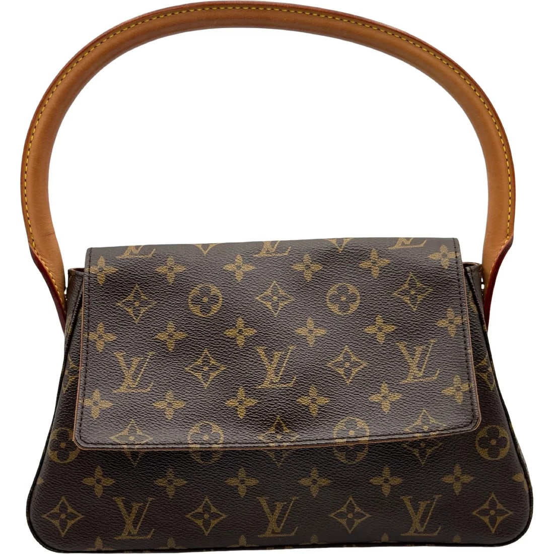 LOUIS VUITTON MINI LOOPING MONOGRAM HANDBAG: Louis Vuitton Mini Looping Monogram Handbag Brand: LOUIS VUITTON Type/Style: Handbag Material: Monogram Canvas Color: Brown Size: W: 28cm / H: 17cm / D: 8.5cm Accessories: None Accessories