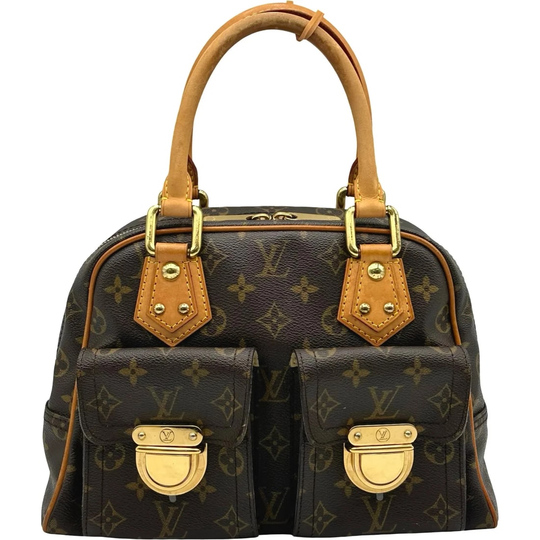 LOUIS VUITTON MANHATTAN PM MONOGRAM HANDBAG: LOUIS VUITTON Manhattan PM Monogram Handbag Brand: LOUIS VUITTON Type/Style: Handbag Material: Monogram Color: Brown Size: W: 29cm / H: 21cm / D: 13cm Accessories: None Accessories Notice: