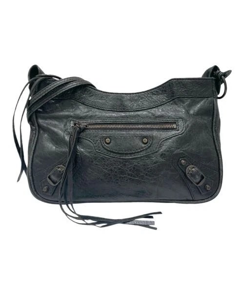 BALENCIAGA SHOULDER BAG: BALENCIAGA Shoulder Bag Brand: BALENCIAGA Type/Style: Handbag Material: Leather Color: Black Size: H:15cm / W:22cm / D:5cm Accessories: None Accessories Notice: When purchasing pre-owned goods,