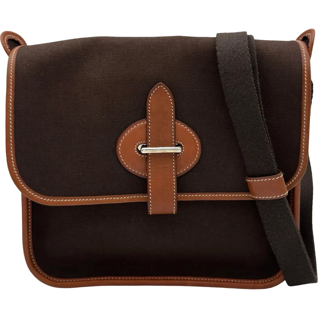 HERMES BUENA VENTURA PM SHW TOILE SHOULDER BAG: HERMES Buena Ventura PM SHW Toile Shoulder Bag Brand: HERMES Type/Style: Handbag Material: Toile Color: Braun / SV Hardware Size: W: 23cm / H: 23cm / D: 5cm Accessories: None Accessories Notice: When