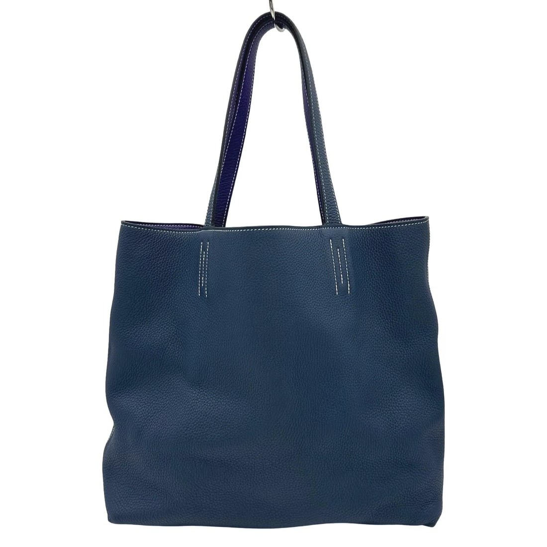 HERMES DOUBLE SENS 36 TAURILLON LEATHER TOTE: HERMES Double Sens 36 Taurillon Leather Tote Brand: HERMES Type/Style: Handbag Material: Taurillon Color: Blue Malt/Ultraviolet Size: W: 36cm / H: 28cm / D: 11cm Accessories: None Accessories Notice:
