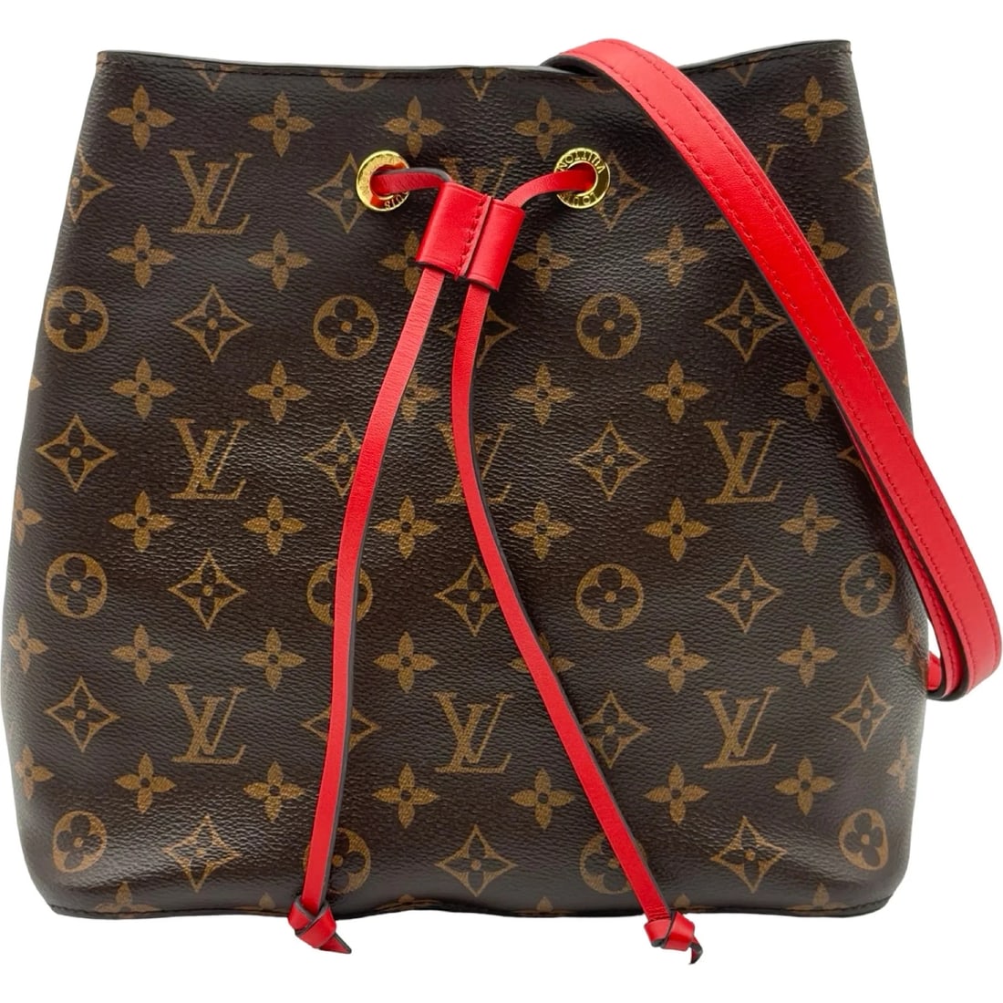 LOUIS VUITTON NONO RED MONOGRAM SHOULDER BAG: LOUIS VUITTON N?oNo? Red Monogram Shoulder Bag Brand: LOUIS VUITTON Type/Style: Handbag Material: Monogram Canvas Color: Red Size: W: 26cm / H: 24.5cm / D: 17cm Accessories: None Accessories Notice: