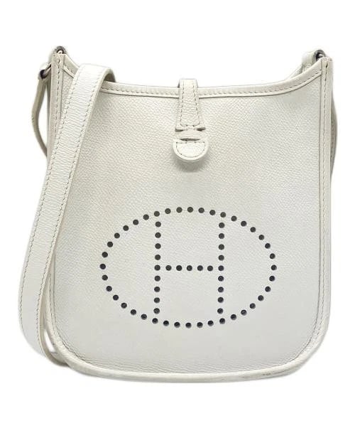 HERMES EVELYNE TPM: HERMES Evelyne TPM Brand: HERMES Type/Style: Handbag Material: Veau Epsom Color: White Size: H:19.0cm / W:17.0cm / D:5.0cm Accessories: None Accessories Notice: When purchasing pre-owned goods,