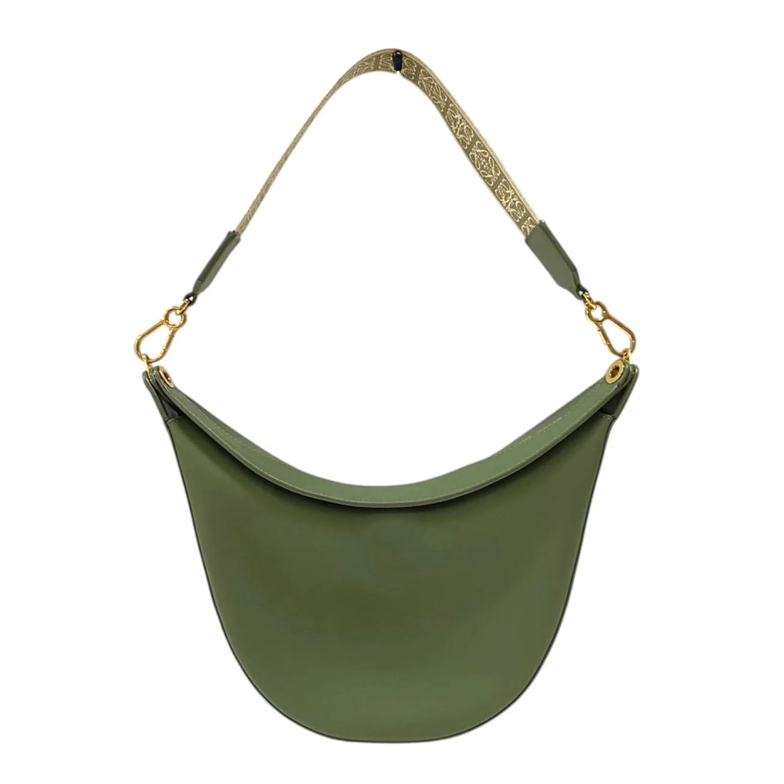 LOEWE LUNA BAG KHAKI CALF SHOULDER BAG: LOEWE Luna Bag Khaki Calf Shoulder Bag Brand: LOEWE Type/Style: Handbag Material: Calf Color: Khaki Size: W: 33-15cm / H: 25cm / D: 8cm Accessories: None Accessories Notice: When purchasing pre-owned