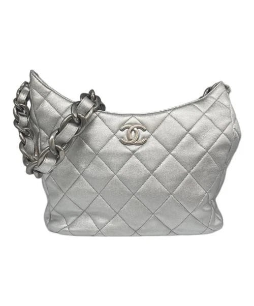 CHANEL HOBO SHOULDER BAG: CHANEL Hobo Shoulder Bag Brand: CHANEL Type/Style: Handbag Material: Leather Color: Silver Size: H:25.0cm / W:28.0cm / D:7.5cm Accessories: None Accessories Notice: When purchasing pre-owned goods,
