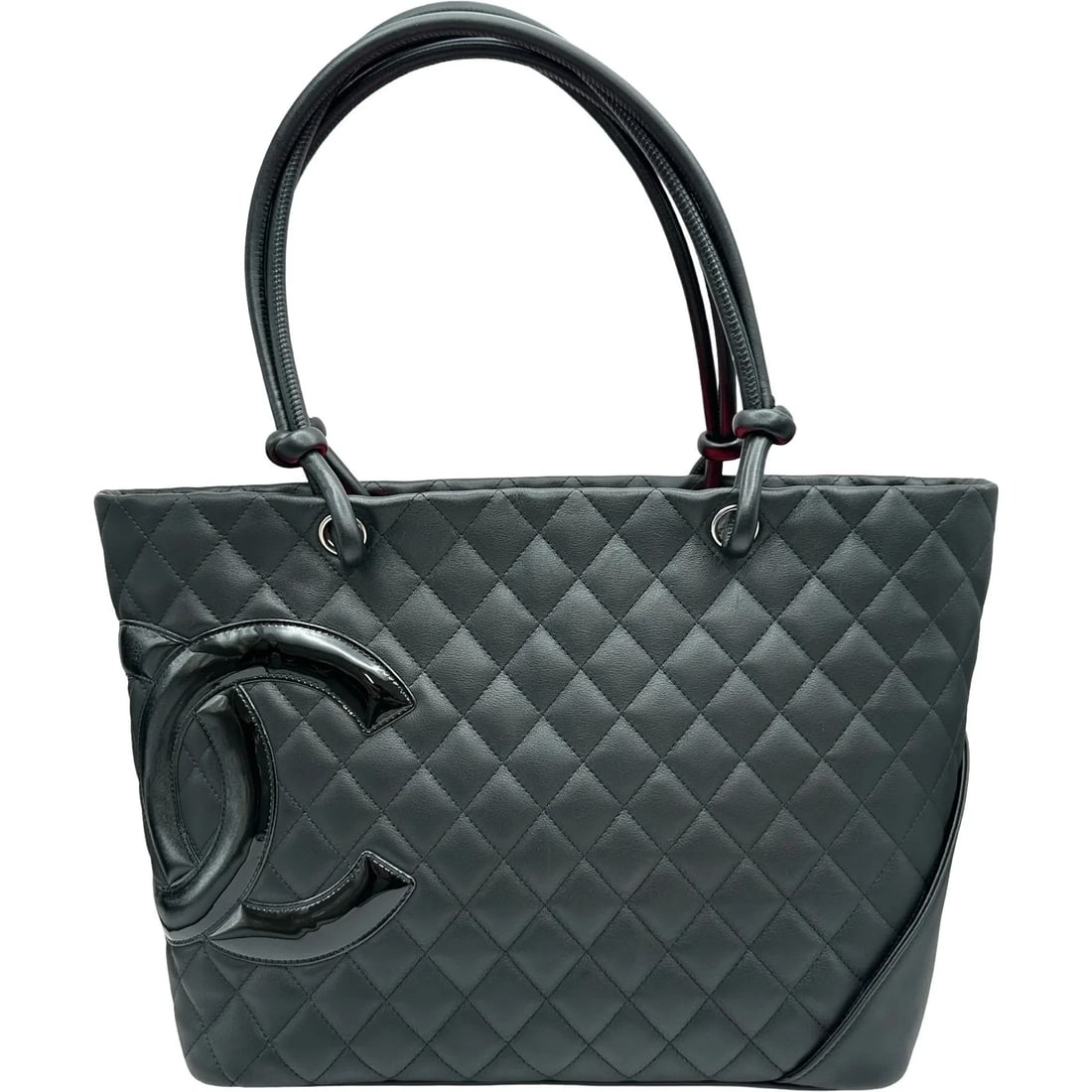 CHANEL CAMBON LINE LARGE TOTE 14 LAMBSKIN/ENAMEL: CHANEL Cambon Line Large Tote 14 Lambskin/Enamel Brand: CHANEL Type/Style: Handbag Material: Lamb/Enamel Color: black Size: W: 29cm / H: 24.5cm / D: 14.5cm Accessories: None Accessories No