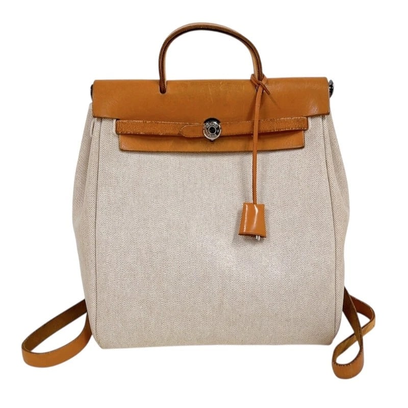 HERMES PM NATURAL/GOLD SHW TOILE LEATHER: HERMES PM Natural/Gold SHW Toile Leather Brand: HERMES Type/Style: Handbag Material: Toile Leather Color: Natural/Gold / Silver Hardware Size: W: 28cm / H: 30cm / D: 10cm Accessories: None