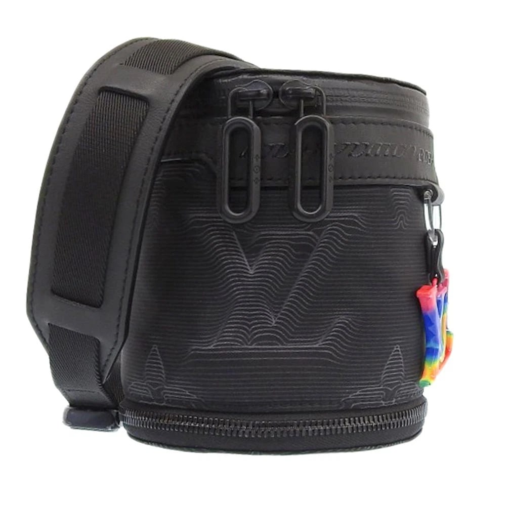 LOUIS VUITTON POCHETTE SHOULDER BAG BLACK RAINBOW: LOUIS VUITTON Pochette Shoulder Bag Black Rainbow Brand: Louis Vuitton Type/Style: Shoulder Bag Material: Nylon Color: Black Size: W: 12.5cm / H: 23cm (maximum) / D: 12.5cm Accessories: None <