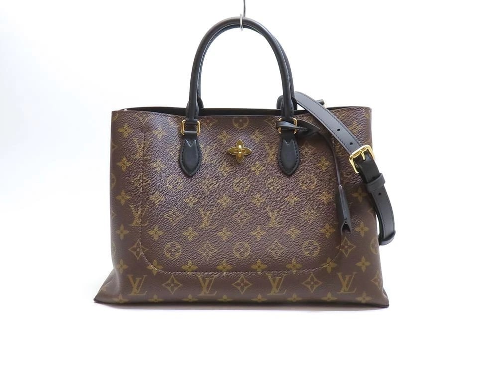 LOUIS VUITTON MONOGRAM/NOIR FLOWER TOTE HANDBAG: Louis Vuitton Monogram/Noir Flower Tote Handbag Brand: LOUIS VUITTON Type/Style: Handbag Material: Monogram/Noir Color: Noir Size: D 35 ? H 22.5 ? G 12.5 cm Accessories: None Accessories Notice: When