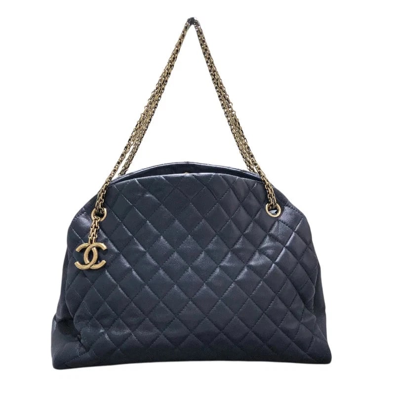 CHANEL BOWLING BAG NAVY LAMBSKIN SHOULDER BAG: CHANEL Bowling Bag Navy Lambskin Shoulder Bag Brand: CHANEL Type/Style: Handbag Material: Lambskin Color: Navy Size: W: 33cm / H: 26cm / D: 10cm Accessories: None Accessories Notice: When