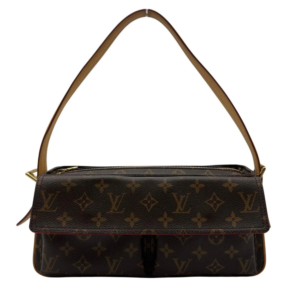 LOUIS VUITTON MM BROWN MONOGRAM/LEATHER SHOULDER BAG: LOUIS VUITTON MM Brown Monogram/Leather Shoulder Bag Brand: LOUIS VUITTON Type/Style: Handbag Material: Monogram/Leather Color: brown Size: W: 30.0cm / H: 13.0cm / D: 8.5cm Accessories: None <