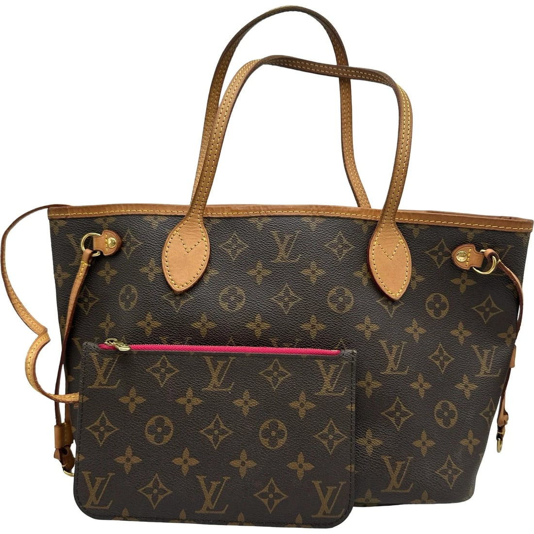 LOUIS VUITTON NEVERFULL PM BROWN MONOGRAM TOTE: LOUIS VUITTON Neverfull PM Brown Monogram Tote Brand: LOUIS VUITTON Type/Style: Handbag Material: Monogram Color: brown Size: W: 28cm / H: 21cm / D: 12.5cm Accessories: None Accessories Notice: When