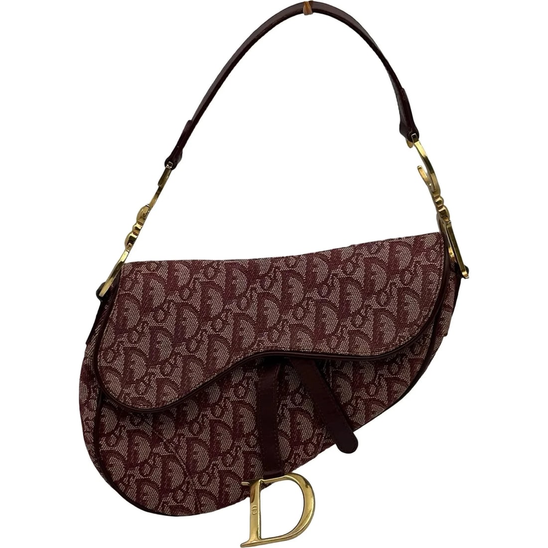 CHRISTIAN DIOR BAG BORDEAUX TROTTER/CANVAS SHOULDER BAG: Christian Dior Bag Bordeaux Trotter/Canvas Shoulder Bag Brand: Christian Dior Type/Style: Handbag Material: Trotter/Canvas Color: Bordeaux Size: W: 23.5cm / H: 19cm / D: 3cm Accessories: None