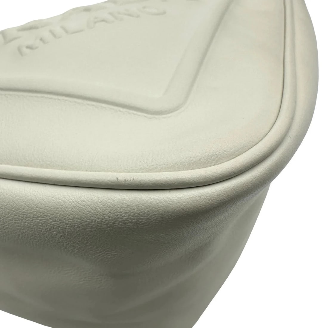 PRADA TRIANGLE SHOULDER WHITE SHOULDER BAG - 6