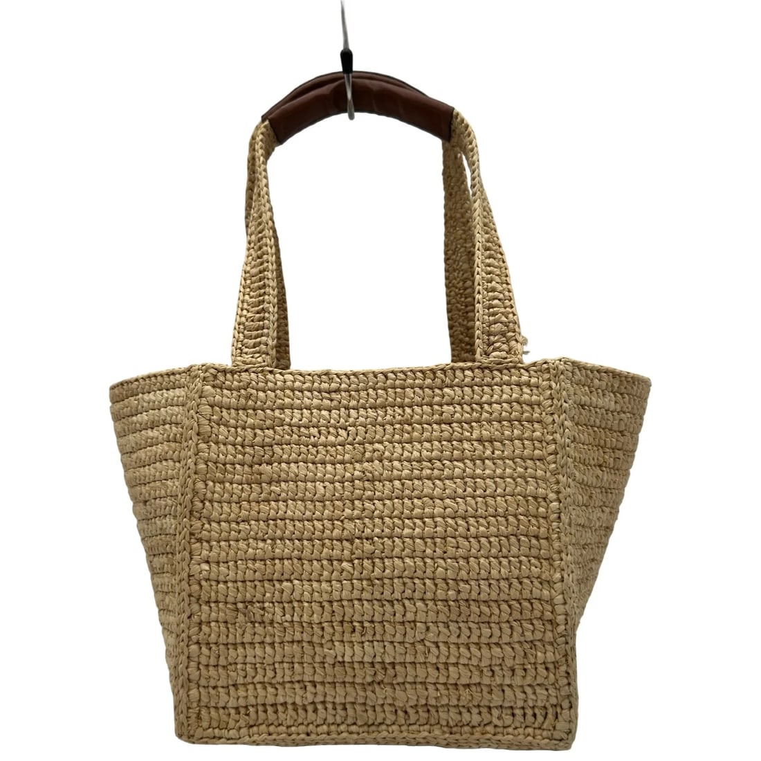 CELINE TRIOMPHE RAFFIA BAG BEIGE/BLACK - 2