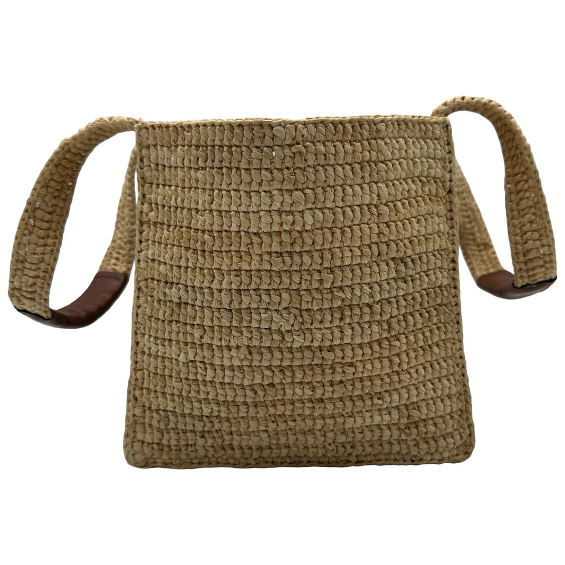 CELINE TRIOMPHE RAFFIA BAG BEIGE/BLACK - 3