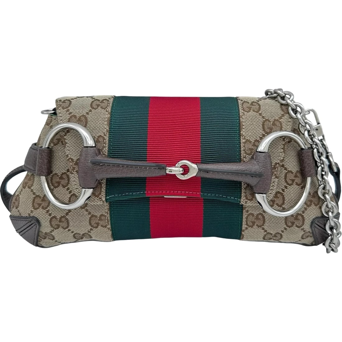 GUCCI GG SHOULDER BAG BROWN GG CANVAS/LEATHER: GUCCI GG Shoulder Bag Brown GG Canvas/Leather Brand: GUCCI Type/Style: Handbag Material: Gg Canvas/Leather Color: brown Size: W: 27cm / H: 13cm / D: 4cm Accessories: None Accessories Notice: When