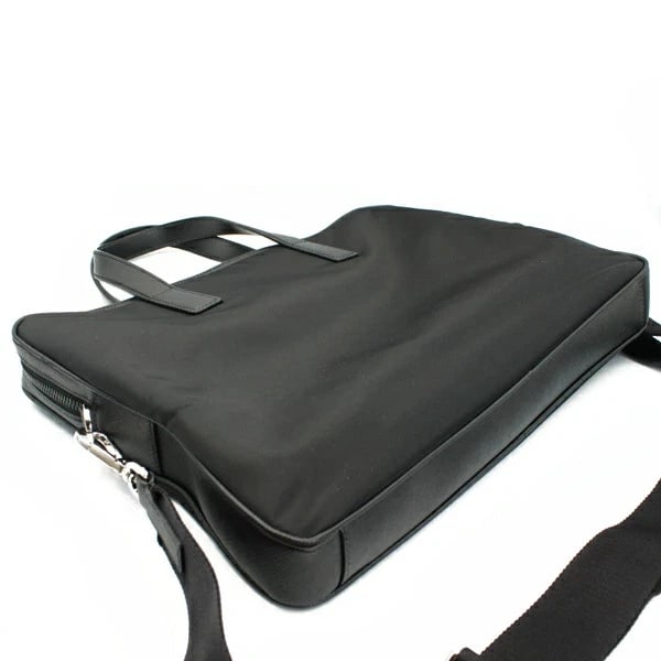 PRADA SOFT BRIEFCASE NYLON BLACK - 4