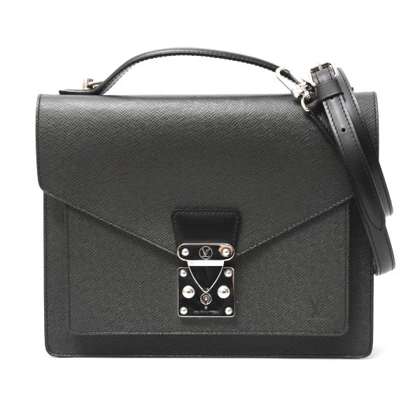 LOUIS VUITTON MONCEAU TAIGA BUSINESS BAG ARDOISE BLACK: Louis Vuitton Monceau Taiga Business Bag Ardoise Black Brand: LOUIS VUITTON Type/Style: Handbag Material: none Color: Exterior Color Ardoise Size: W: 28cm (width) x H: 22cm (height) x D: 6cm (depth)