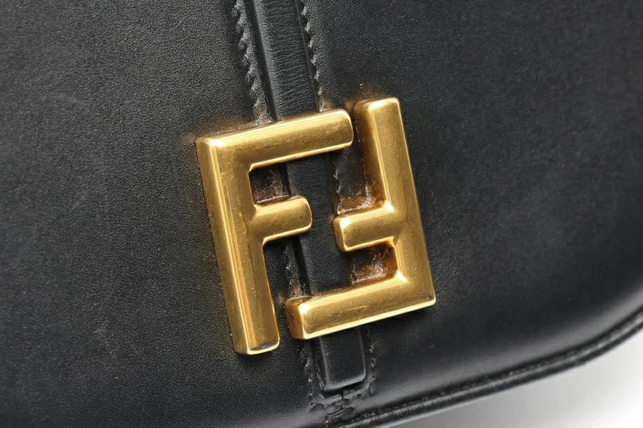 FENDI CAMON MEDIUM SHOULDER BAG BLACK - 5