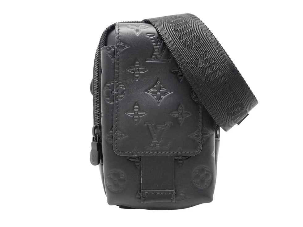 LOUIS VUITTON MONOGRAM DOUBLE PHONE POUCH NM SHOULDER BAG: Louis Vuitton Monogram Double Phone Pouch NM Shoulder Bag Brand: LOUIS VUITTON Type/Style: Handbag Material: Monogram Shadow Color: none Size: H 18 ? W 10.5 ? G 7cm Accessories: None Accessories