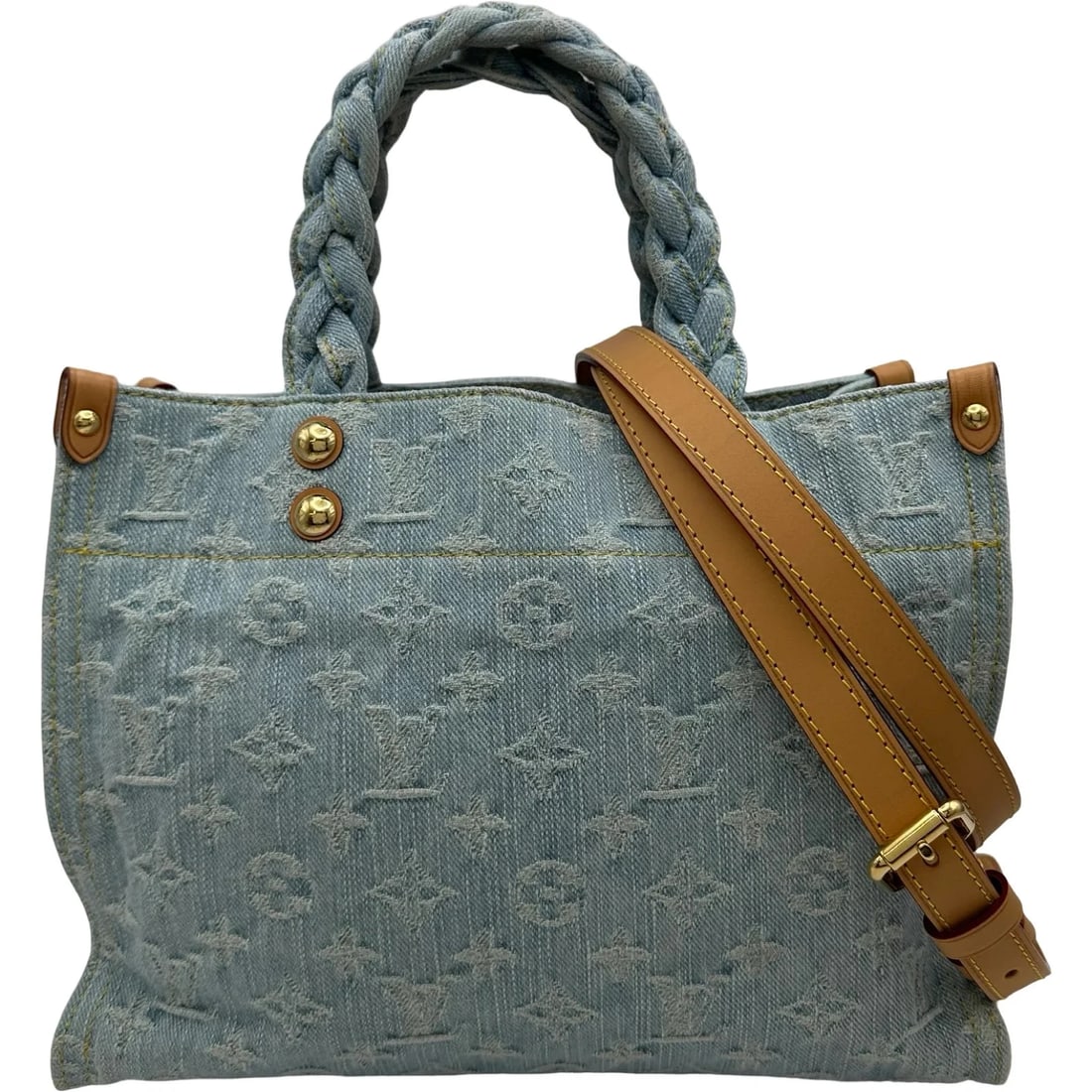 LOUIS VUITTON SHOULDER BAG LIGHT BLUE DENIM: LOUIS VUITTON Shoulder Bag Light Blue Denim Brand: LOUIS VUITTON Type/Style: Handbag Material: Denim Color: Light blue Size: W: 27cm / H: 20cm / D: 9cm Accessories: None Accessories Notice