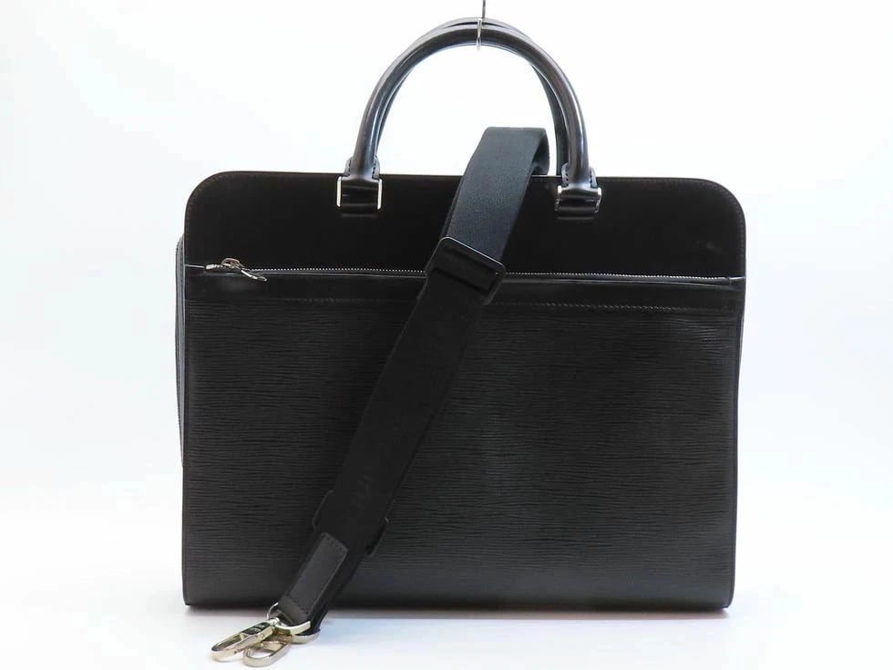 LOUIS VUITTON EPI NOIR BASSANO MM BUSINESS BAG: Louis Vuitton Epi Noir Bassano MM Business Bag Brand: LOUIS VUITTON Type/Style: Handbag Material: Epi Noir Color: none Size: D 39 ? H 30.5 ? G 7cm Accessories: None Accessories Notice: Whe