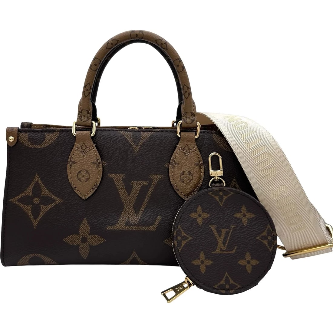 LOUIS VUITTON BROWN MONOGRAM REVERSE SHOULDER BAG: LOUIS VUITTON Brown Monogram Reverse Shoulder Bag Brand: LOUIS VUITTON Type/Style: Handbag Material: Monogram Reverse Color: brown Size: W: 26.5cm / H: 13cm / D: 10cm Accessories: None Accessories
