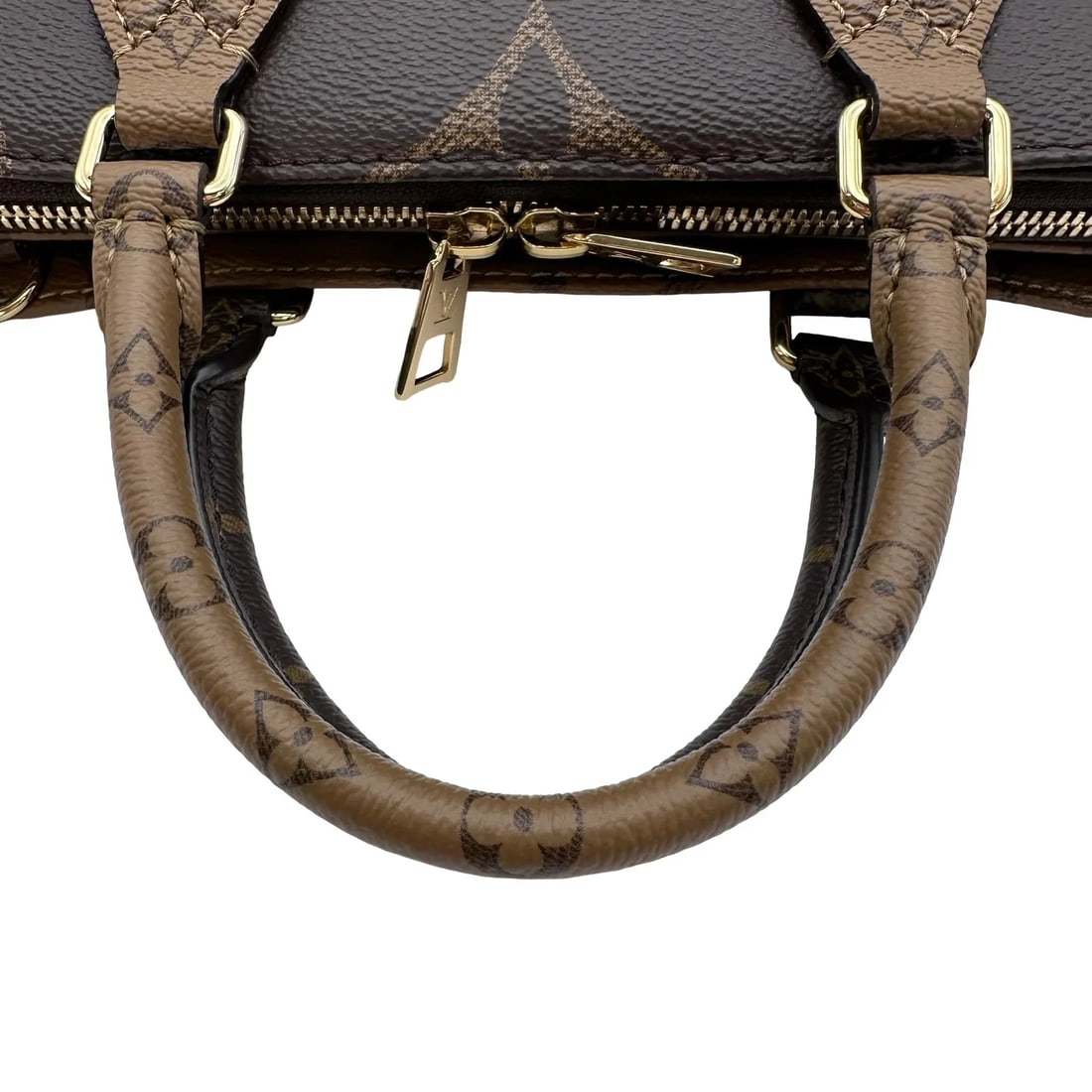 LOUIS VUITTON BROWN MONOGRAM REVERSE SHOULDER BAG - 6