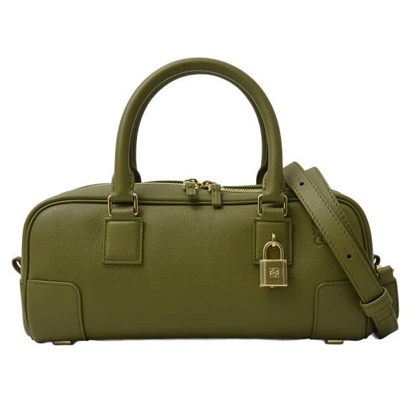 LOEWE 23 CROPPED SHOULDER BAG NAPA CALF OLIVE (1 of 4)