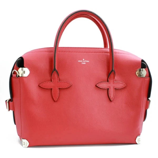 LOUIS VUITTON GARANCE CALF LEATHER RED: Louis Vuitton Garance Calf Leather Red Brand: Louis Vuitton Type/Style: Handbag Material: Calf Leather Color: Red Size: W:29cm ? H:22cm ? D:12cm Accessories: None Accessories Notice: When purchasing