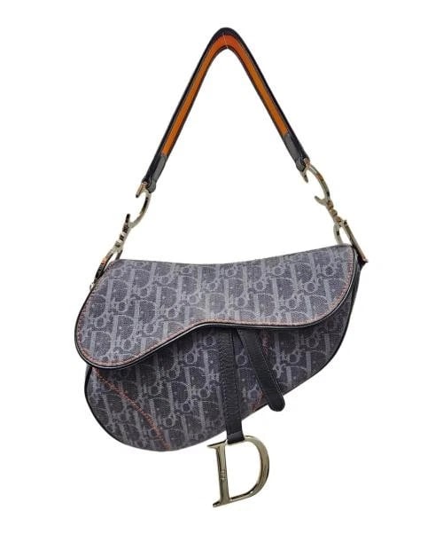 CHRISTIAN DIOR TROTTER SADDLE BAG: Christian Dior Trotter Saddle Bag Brand: Christian Dior Type/Style: Handbag Material: Denim/Leather Color: Gray Size: H:19.0cm / W:25.0cm / D:5.5cm Accessories: None Accessories Notice: Wh