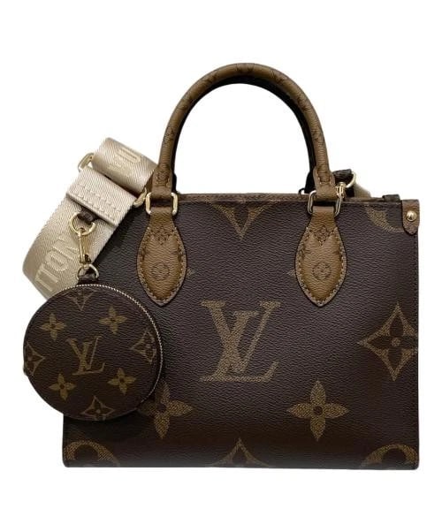 LOUIS VUITTON MONOGRAM GIANT ONTHEGO PM: LOUIS VUITTON Monogram Giant Onthego PM Brand: LOUIS VUITTON Type/Style: Handbag Material: Monogram Reverse Canvas Color: Brown Size: H:20.0cm / W:25.0cm / D:10.0cm Accessories: None Acces