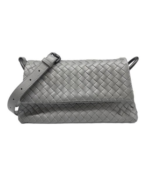 BOTTEGA VENETA INTRECCIATO SHOULDER BAG: BOTTEGA VENETA Intrecciato Shoulder Bag Brand: BOTTEGA VENETA Type/Style: Handbag Material: Leather Color: Gray Size: H:12.5cm / W:25.0cm / D:9.0cm Accessories: None Accessories Notice: When