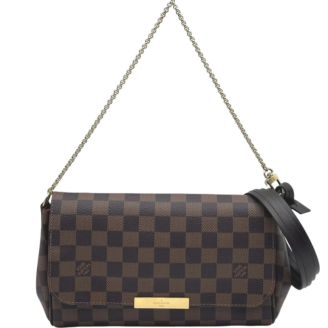 LOUIS VUITTON FAVORITE MM BROWN DAMIER SHOULDER BAG: Louis Vuitton Favorite MM Brown Damier Shoulder Bag Brand: LOUIS VUITTON Type/Style: Handbag Material: Damier Color: Brown Size: W: 23.5cm / H: 14cm / D: 5cm Accessories: None Accessories