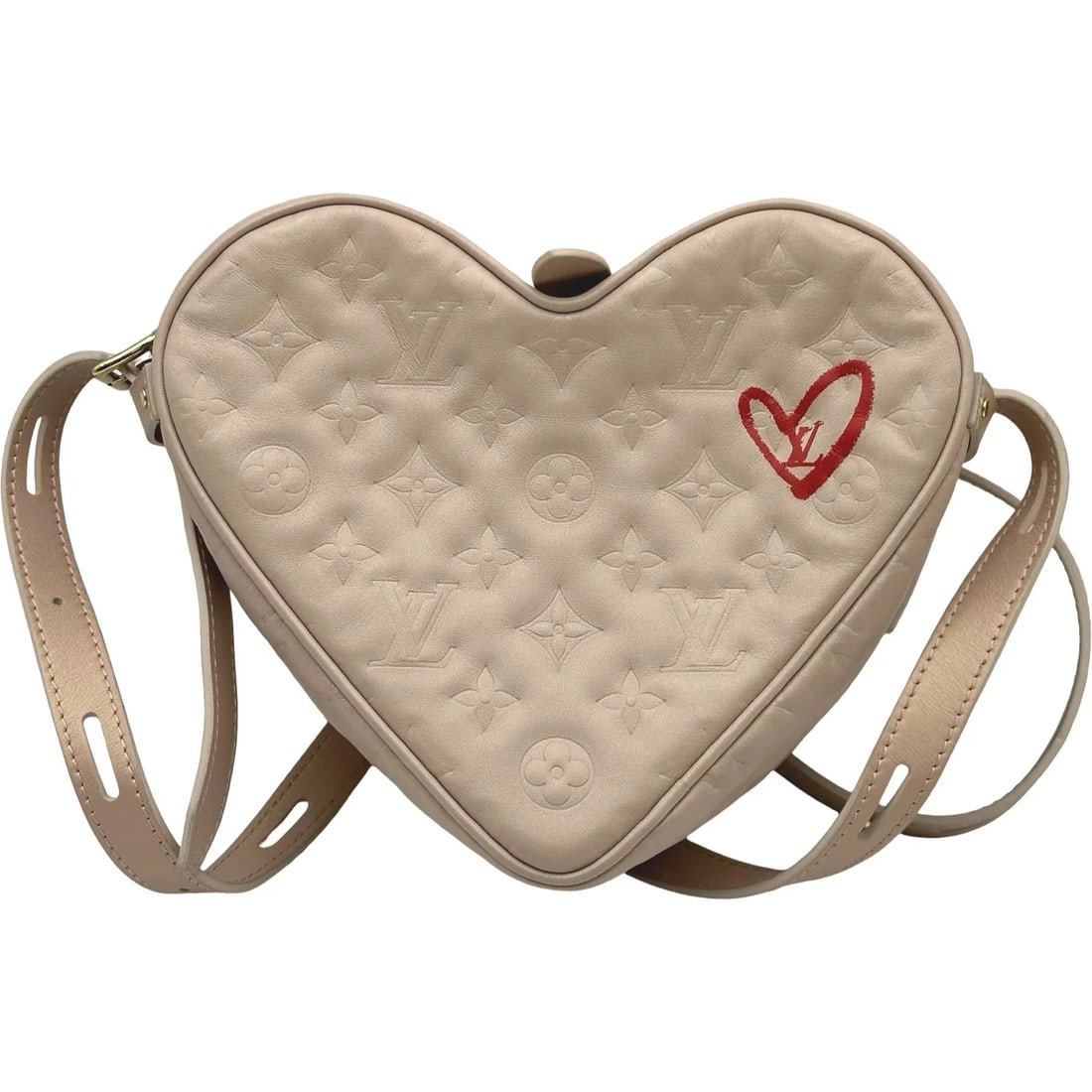LOUIS VUITTON SAC FOR LOVE PINK SHOULDER BAG: LOUIS VUITTON Sac For Love Pink Shoulder Bag Brand: LOUIS VUITTON Type/Style: Handbag Material: Leather Color: pink Size: W: 22cm / H: 20cm / D: 6cm Accessories: None Accessories Notice: When