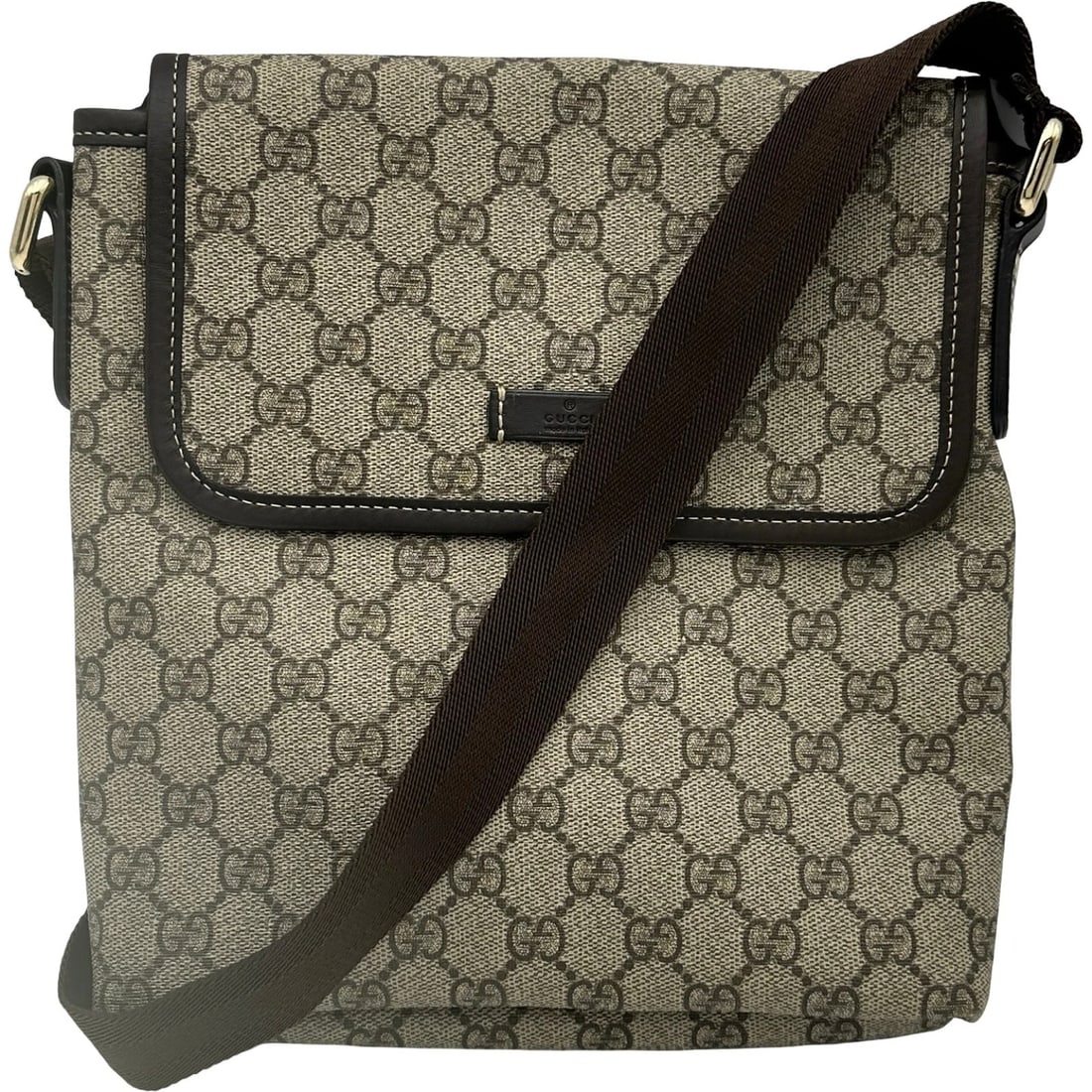 GUCCI SHOULDER BAG BROWN GG SUPREME SHOULDER BAG: GUCCI Shoulder Bag Brown GG Supreme Shoulder Bag Brand: GUCCI Type/Style: Handbag Material: Gg Supreme Color: brown Size: W: 24cm / H: 25cm / D: 4cm Accessories: None Accessories Notice: When