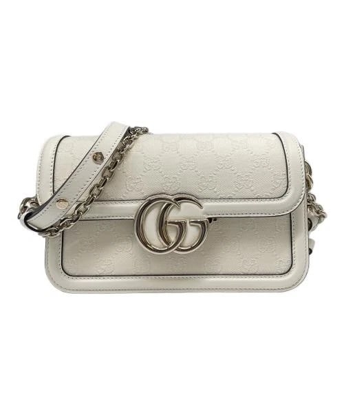 GUCCI GG MARMONT GO SMALL: GUCCI GG Marmont Go Small Brand: GUCCI Type/Style: Handbag Material: Canvas X Leather Color: Ivory Size: H:13.5cm / W:21.6cm / D:4.5cm Accessories: None Accessories Notice: When purchasing