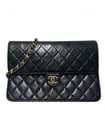 CHANEL MATELASS PUSH LOCK CHAIN SHOULDER BAG: CHANEL Matelass? Push Lock Chain Shoulder Bag Brand: CHANEL Type/Style: Handbag Material: Lambskin Color: Black With Gold Hardware Size: H:8.0cm / W:25.0cm / D:8.0cm Accessories: None Accessories
