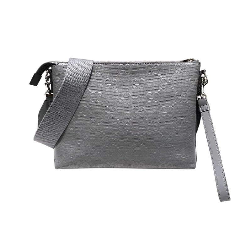 GUCCI GG EMBOSSED SHOULDER BAG GREY: GUCCI GG Embossed Shoulder Bag Grey Brand: GUCCI Type/Style: Handbag Material: Gg Emboss Color: gray Size: W: 30cm / H: 22cm / D: 4cm Accessories: None Accessories Notice: When purchasing pre-owned