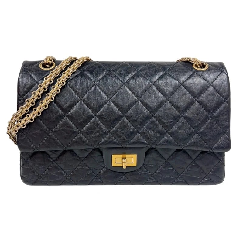CHANEL LARGE FLAP BAG BLACK GHW AGED CALF SHOULDER BAG: CHANEL Large Flap Bag Black GHW Aged Calf Shoulder Bag Brand: CHANEL Type/Style: Handbag Material: Aged Calf Color: Black / GD Hardware Size: W: 28cm / H: 14cm / D: 9cm Accessories: None Accessories