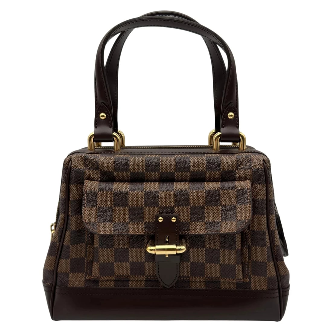LOUIS VUITTON BROWN DAMIER/LEATHER TOTE: Louis Vuitton Brown Damier/Leather Tote Brand: LOUIS VUITTON Type/Style: Handbag Material: Damier/Leather Color: brown Size: W: 25.0cm / H: 19.0cm / D: 13.0cm Accessories: None Accessories Notice: